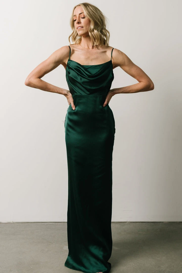 SL Sydney Satin Gown | Emerald 1 SL Sydney Satin Gown | Emerald