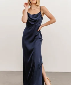 SL Sydney Satin Gown | Navy Dresses