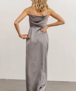 SL Sydney Satin Gown | Silver 10 SL Sydney Satin Gown | Silver