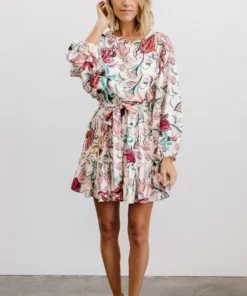 FT Dresses Tally Mini Dress | Off White Multi Print