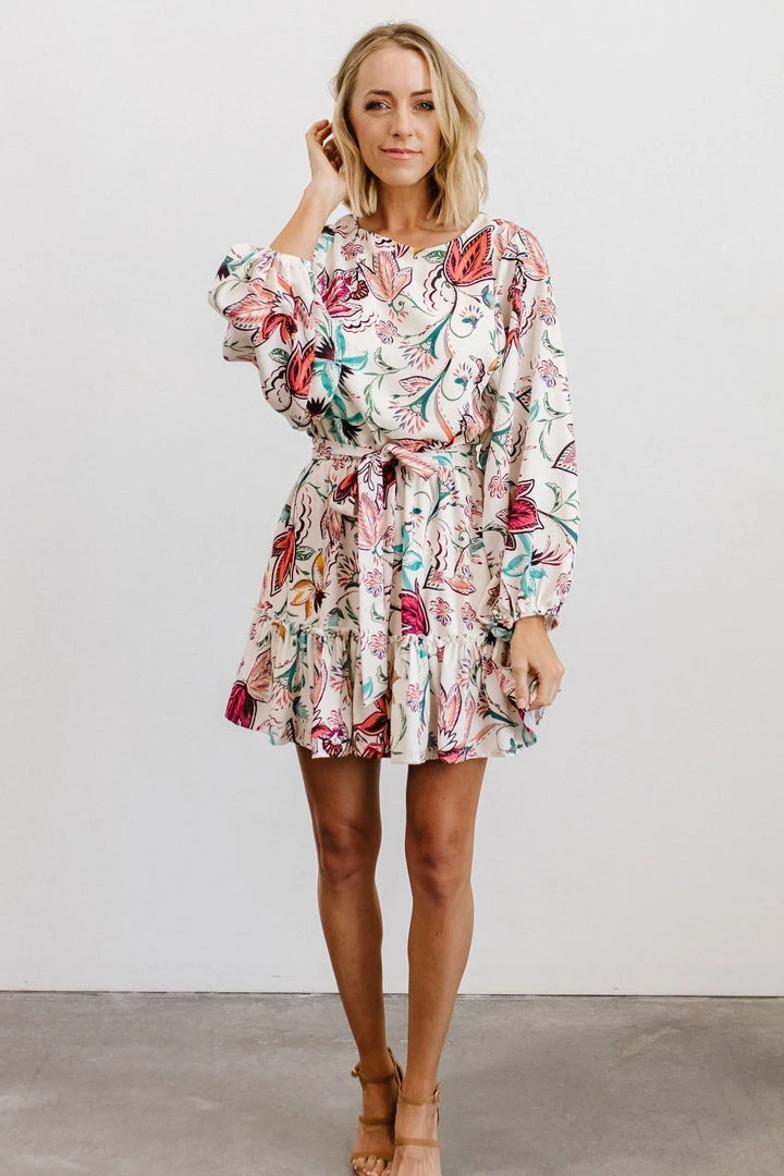 FT Dresses Tally Mini Dress | Off White Multi Print 1 FT Dresses Tally Mini Dress | Off White Multi Print