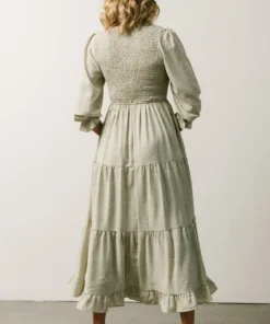 POL Tarryn Smocked Midi Dress | Dusty Olive Floral 7 POL Tarryn Smocked Midi Dress | Dusty Olive Floral