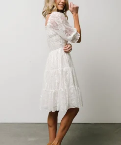 BB Custom Dresses Tate Smocked Lace Short Dress | Off White 14 BB Custom Dresses Tate Smocked Lace Short Dress | Off White