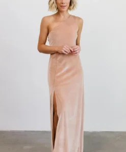 BB Custom Tatiana Velvet One Shoulder Maxi Dress | Champagne Dresses 14 BB Custom Tatiana Velvet One Shoulder Maxi Dress | Champagne Dresses