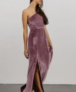 BB Custom Tatiana Velvet One Shoulder Maxi Dress | Orchid 18 BB Custom Tatiana Velvet One Shoulder Maxi Dress | Orchid