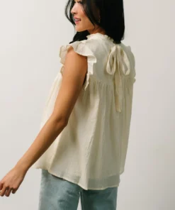 IL Tops Tayler Mock Neck Blouse | Cream 15 IL Tops Tayler Mock Neck Blouse | Cream
