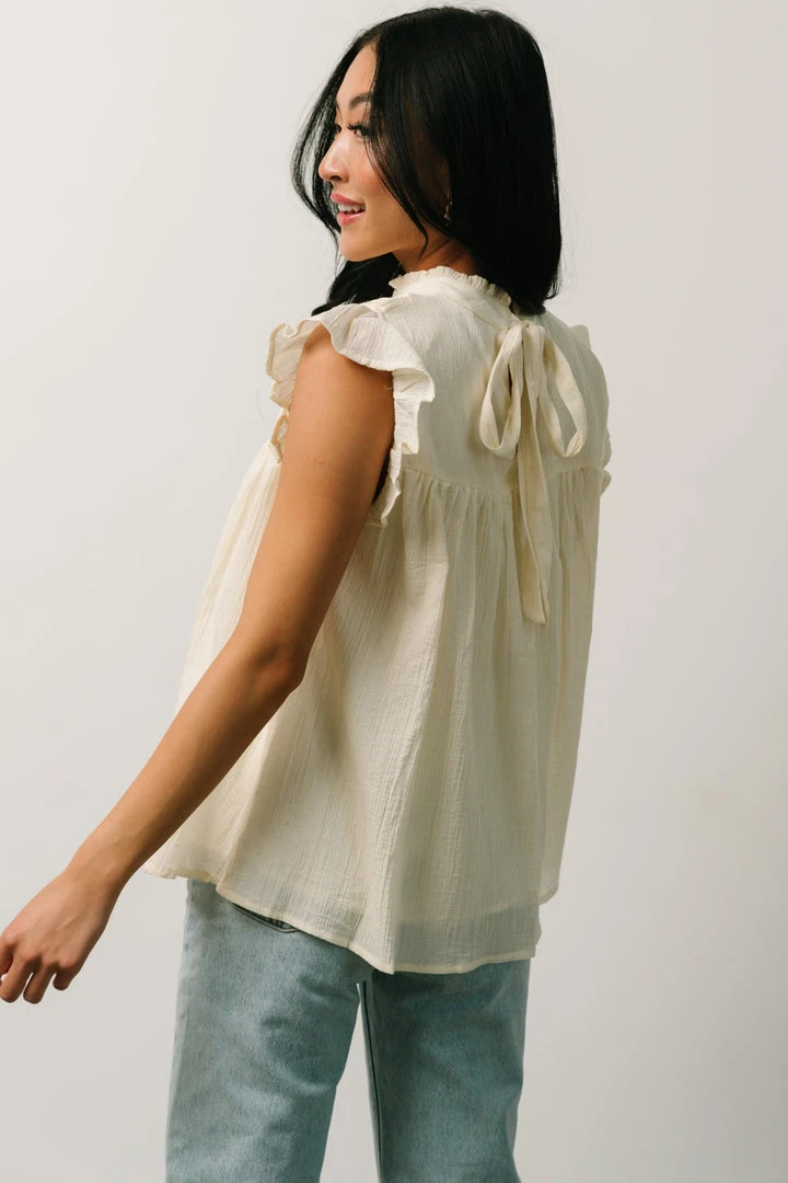 IL Tops Tayler Mock Neck Blouse | Cream 6 IL Tops Tayler Mock Neck Blouse | Cream