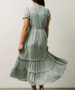 IL Tenneson Midi Dress | Dusty Blue Floral Dresses