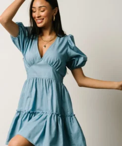 FT Tess Short Dress | Chambray Dresses