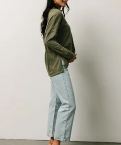 IL Boho Thatcher Long Sleeve Top | Olive