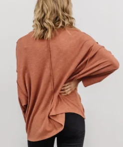 LUM Thayne Henley Long Sleeve Shirt | Dusty Clay