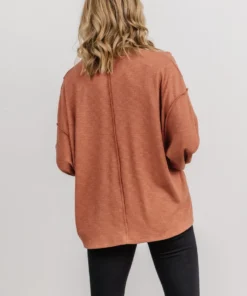 LUM Thayne Henley Long Sleeve Shirt | Dusty Clay