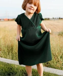 BB Custom Dresses Toddler Athena Pleated Midi Dress | Forest 11 BB Custom Dresses Toddler Athena Pleated Midi Dress | Forest