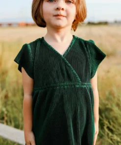 BB Custom Dresses Toddler Athena Pleated Midi Dress | Forest 8 BB Custom Dresses Toddler Athena Pleated Midi Dress | Forest