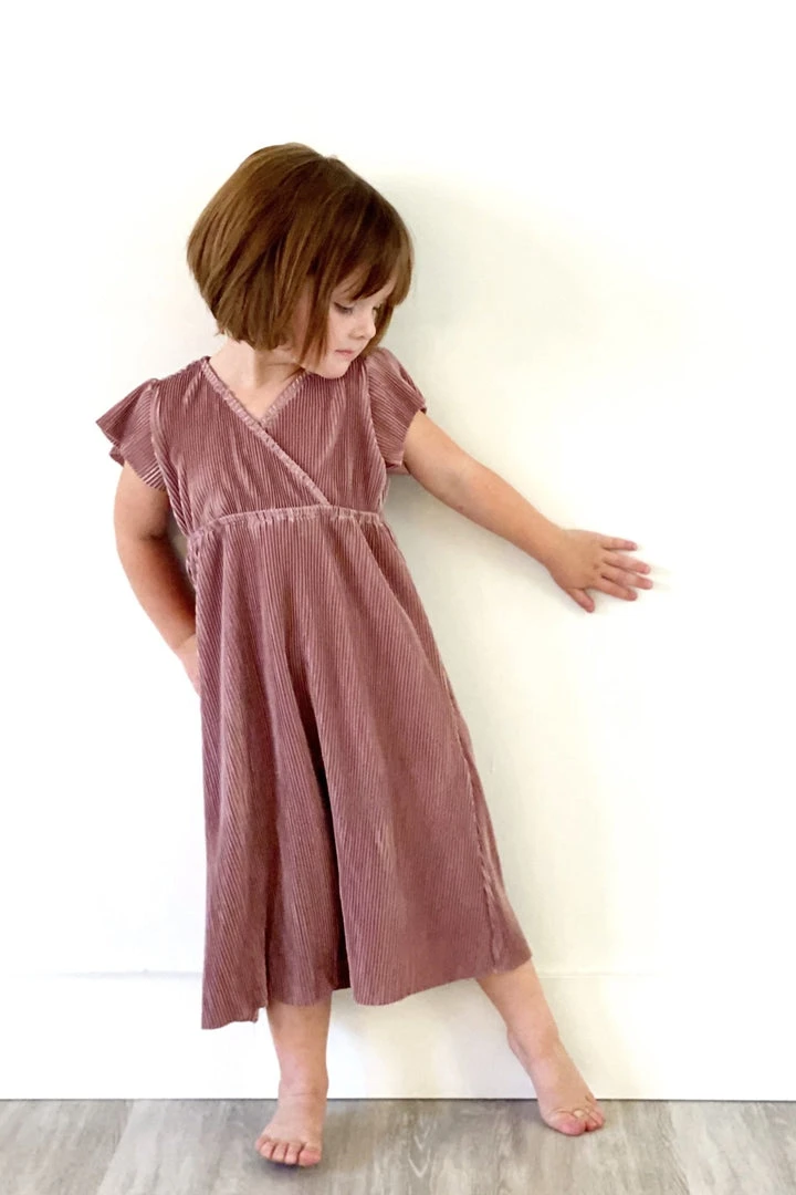 BB Custom Dresses Toddler Athena Pleated Midi Dress | Rose 5 BB Custom Dresses Toddler Athena Pleated Midi Dress | Rose