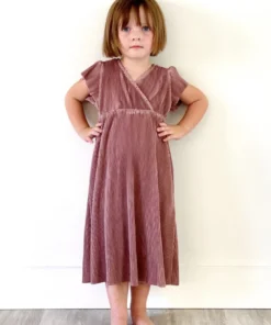 BB Custom Dresses Toddler Athena Pleated Midi Dress | Rose 10 BB Custom Dresses Toddler Athena Pleated Midi Dress | Rose