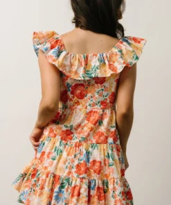 SL Dresses Tonya Ruffle Mini Dress | Orange Multi Floral 15 SL Dresses Tonya Ruffle Mini Dress | Orange Multi Floral