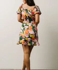 SL Topanga Mini Dress | Pink + Green Multi Floral Dresses