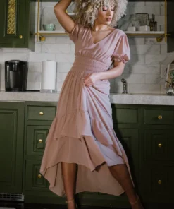 BB Custom Tuscany High-Low Dress | Nude Blush