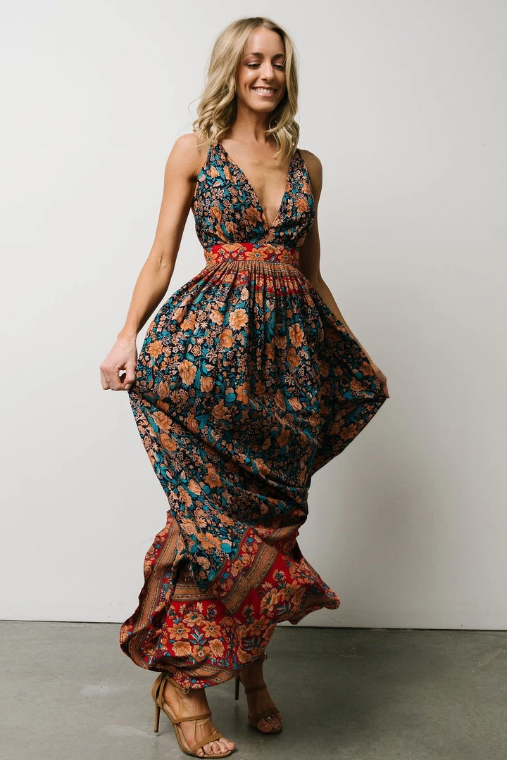 DD Udora Maxi Dress | Navy Multi Floral Dresses 6 DD Udora Maxi Dress | Navy Multi Floral Dresses