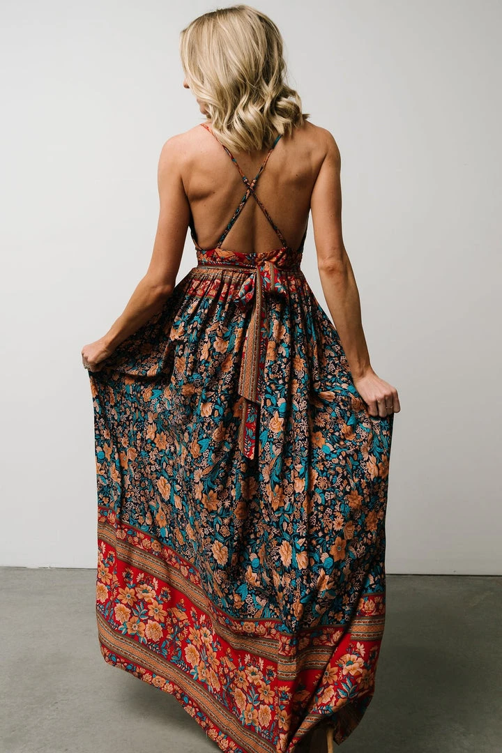 DD Udora Maxi Dress | Navy Multi Floral Dresses 7 DD Udora Maxi Dress | Navy Multi Floral Dresses