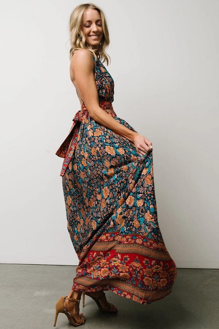 DD Udora Maxi Dress | Navy Multi Floral Dresses 9 DD Udora Maxi Dress | Navy Multi Floral Dresses