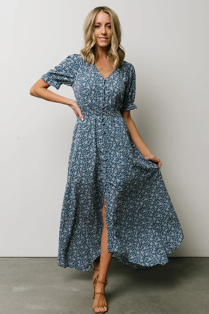HAY Robyn Maxi Dress | French Blue Floral Dresses 1 HAY Robyn Maxi Dress | French Blue Floral Dresses