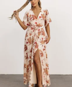 BB Custom Uma Velvet Maxi Dress | Cream Floral 11 BB Custom Uma Velvet Maxi Dress | Cream Floral