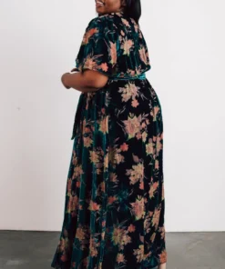 BB Custom Uma Velvet Maxi Dress | Jade Floral Dresses