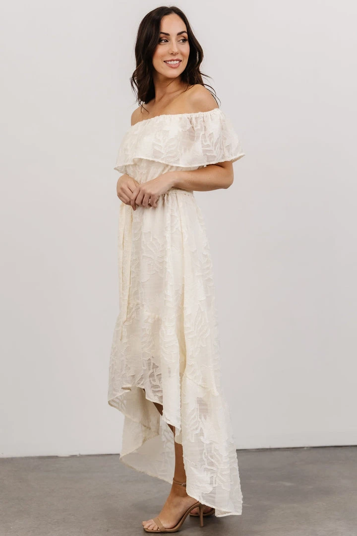 FT Uzair High Low Midi Dress | Ivory Shop All 4 FT Uzair High Low Midi Dress | Ivory Shop All