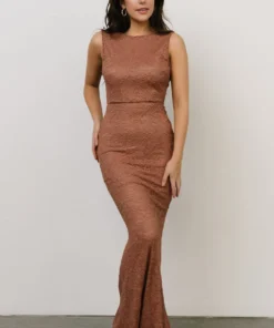 LD Valentine Sparkle Maxi Dress | Copper