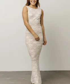 LD Valentine Sparkle Maxi Dress | White Dresses