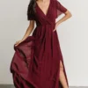 RR Vaughnie Maxi Dress | Merlot