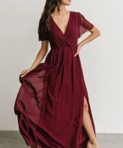RR Vaughnie Maxi Dress | Merlot