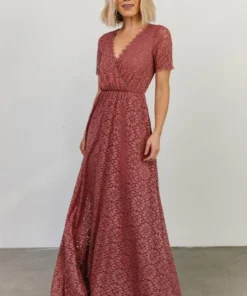 Venice Lace Maxi Dress | Berry