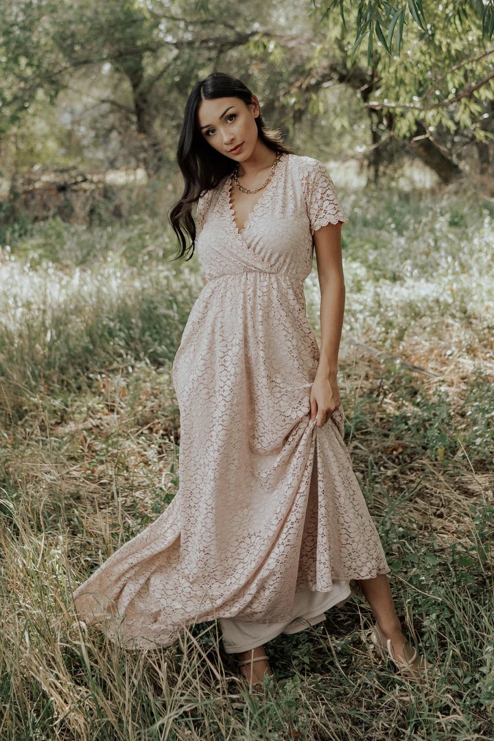 RR Dresses Venice Lace Maxi Dress | Blush 2 RR Dresses Venice Lace Maxi Dress | Blush