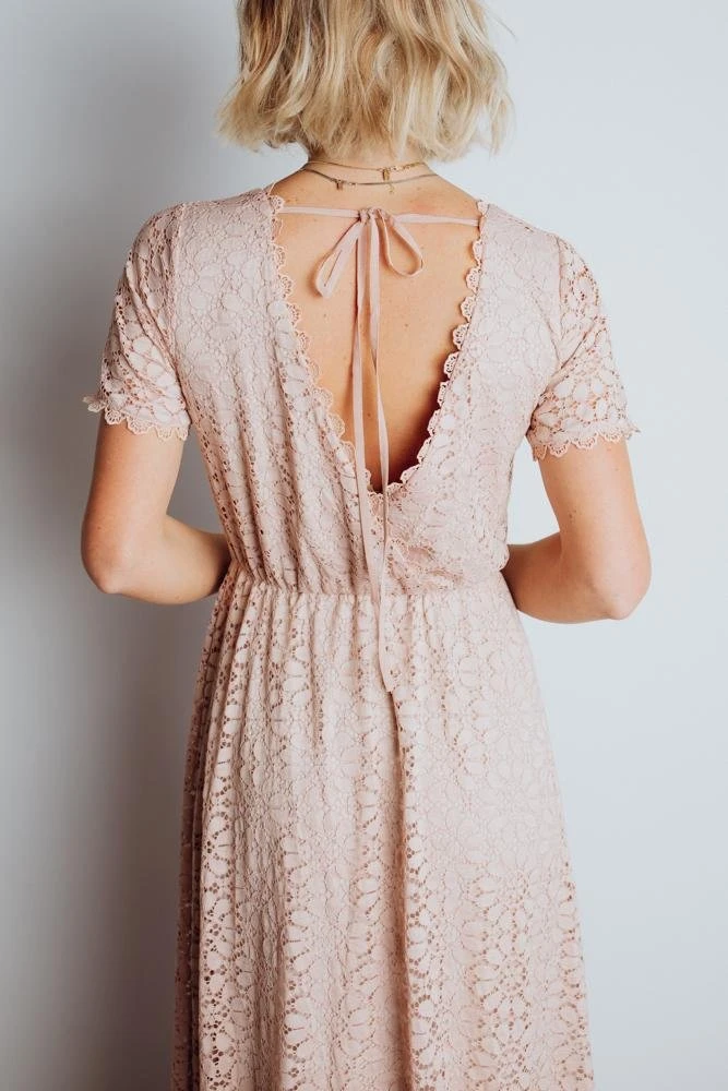 RR Dresses Venice Lace Maxi Dress | Blush 7 RR Dresses Venice Lace Maxi Dress | Blush