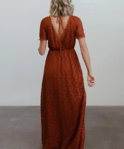 RR Venice Lace Maxi Dress | Rust