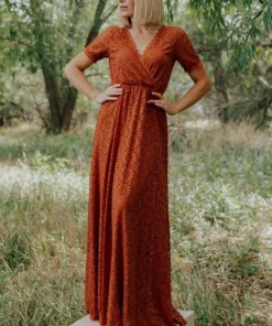 RR Venice Lace Maxi Dress | Rust
