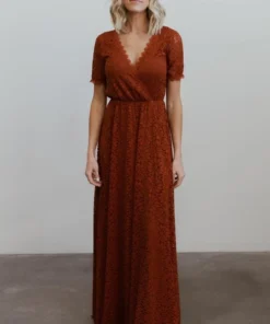 RR Venice Lace Maxi Dress | Rust
