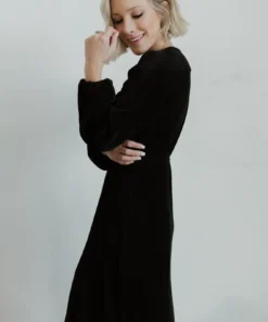 BB Custom Dresses Venus Pleated Maxi Dress | Black