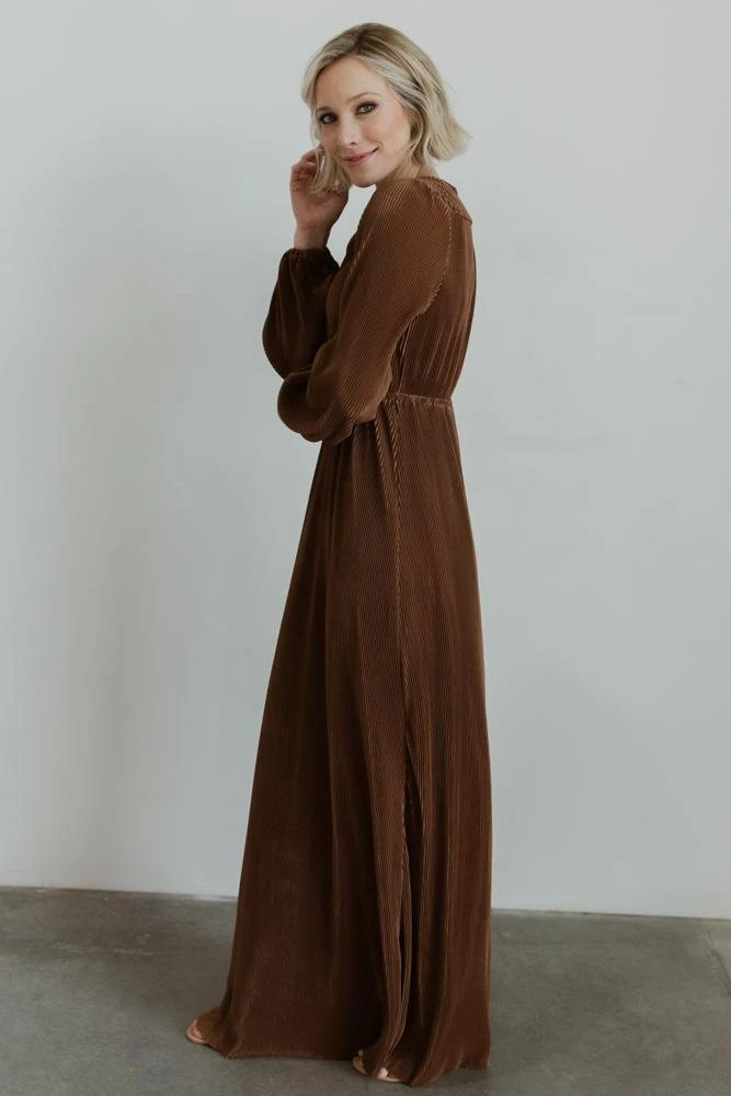 BB Custom Dresses Venus Pleated Maxi Dress | Bronze 6 BB Custom Dresses Venus Pleated Maxi Dress | Bronze