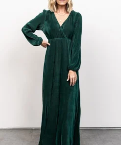 BB Custom Venus Pleated Maxi Dress | Forest Dresses