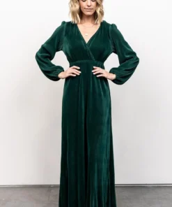 BB Custom Venus Pleated Maxi Dress | Forest Dresses