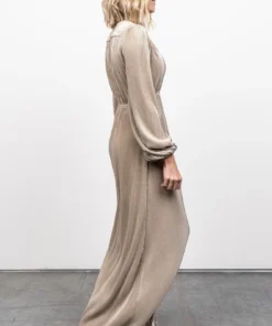 BB Custom Dresses Venus Pleated Maxi Dress | Gold