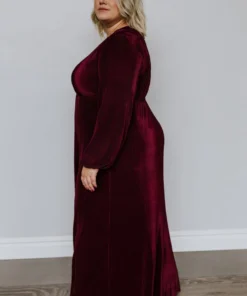 BB Custom Dresses Venus Pleated Maxi Dress | Mulberry