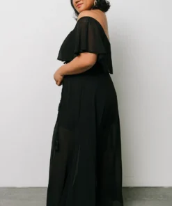 BB Custom Victoria Off Shoulder Maxi Dress | Black Dresses