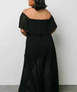 BB Custom Victoria Off Shoulder Maxi Dress | Black Dresses