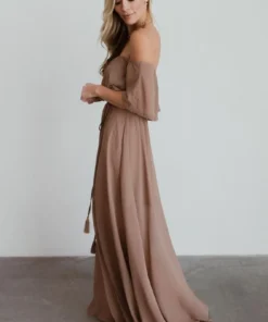 BB Custom Victoria Off Shoulder Maxi Dress | Mocha 7 BB Custom Victoria Off Shoulder Maxi Dress | Mocha