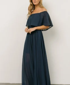 BB Custom Victoria Off Shoulder Maxi Dress | Navy Dresses 15 BB Custom Victoria Off Shoulder Maxi Dress | Navy Dresses